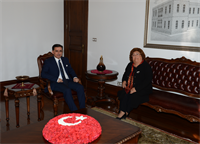 KÜLTÜR VE TURİZM ESKİ BAKANI SAYIN GÜLDAL AKŞİT, VALİ ERCAN TOPACA’YI ZİYARET ETTİ