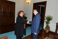 KÜLTÜR VE TURİZM ESKİ BAKANI SAYIN GÜLDAL AKŞİT, VALİ ERCAN TOPACA’YI ZİYARET ETTİ