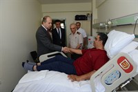 VALİ KILIÇLAR, GATA’DA TEDAVİ GÖREN YARALI ASKERLERİ ZİYARET ETTİ