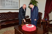 Azerbaycan Sumgayıt Valisi Farajov, Vali Ercan Topaca’yı Ziyaret Etti